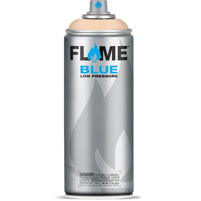 Flame Blue Spray Paint 400ml - Warm Tones - Front View Of Cold Peach